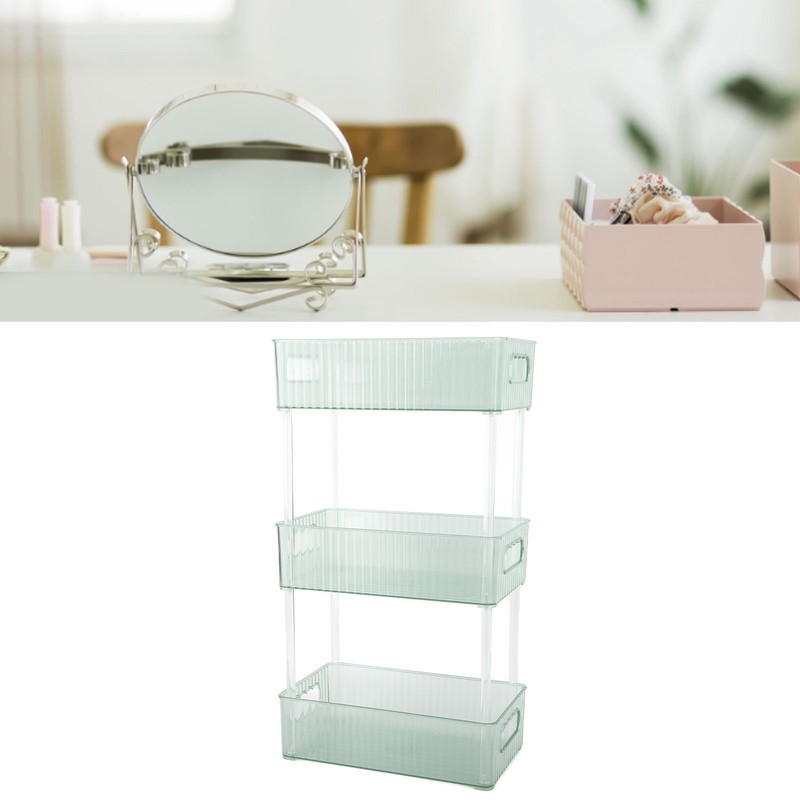 Acrylic Bathroom Storage Rack 3 Tiers Bathroom Counter Organizer Countertop