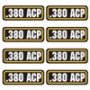 380 ACP Ammo Sticker 8 Pack