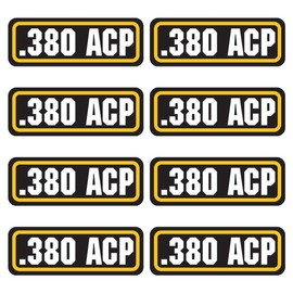 380 ACP Ammo Sticker 8 Pack