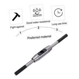 WHAMVOX Full Steel Tapping Wrench Tap and Ratchet Spanner Precision Tapping Reamer Hand Tool Steel Tap Wrench