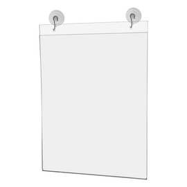 2 Pack Suction Cup Hooks Sign Holder 11” x 14” Graphic Poster Sleeve Double Sided Window or Glass Wall Mount Large Sign Sleeve for Businesses Stores and Offices by Marketing Holders