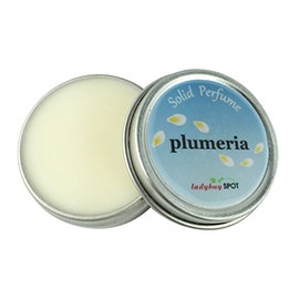 Ladybug Spot Long Lasting Natural Solid Perfume Roll Up Tube Travel Size - Plumeria Flower Scent 0.25 oz