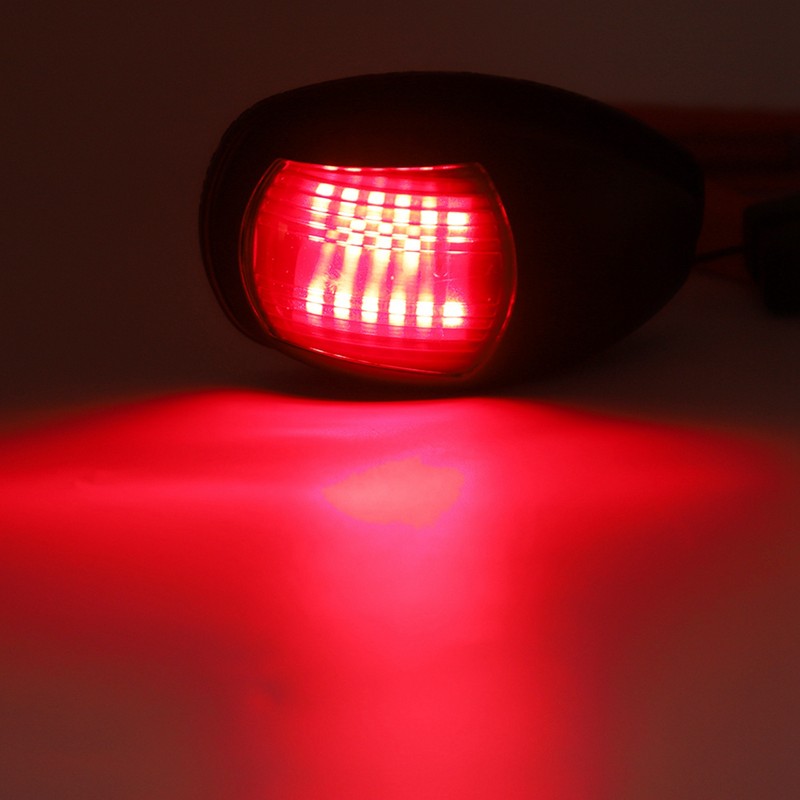 2pcs Waterproof Boat Navigation Light Green Red Marine LED for