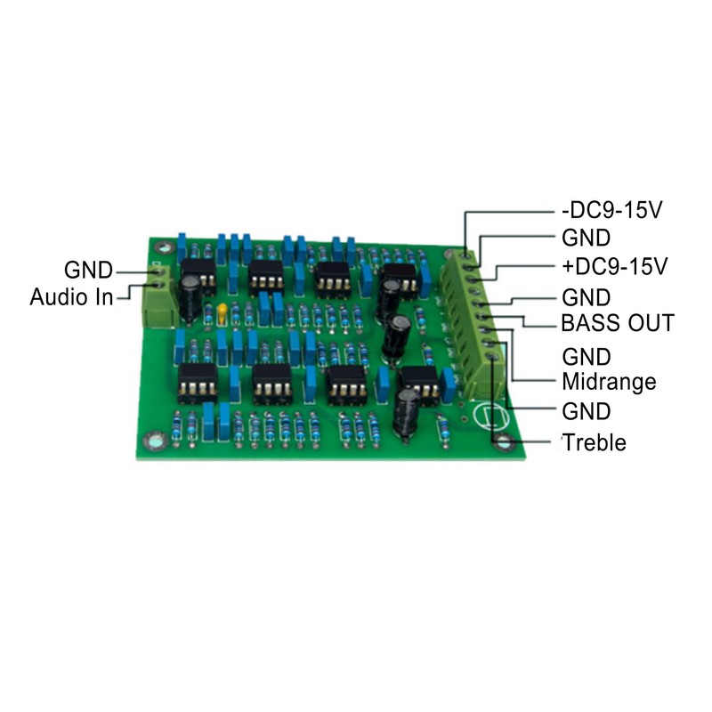 PreAmplifier Module DIY Kit 3-Channel Output NE5532 Op Amp Dual