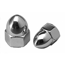 Cy-Chrome MPB105 Alloy Steel High Crown Acorn Nuts, 5/16"-18, Chrome (Pack of 10)