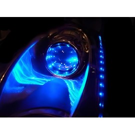 iJDMTOY 20-Piece 5mm Ultra Blue 12V LED Emitter Lights w/Wire Pigtails Compatible with Daytime Running Lights Angel Eyes Fog Retrofit Custom DIY Build