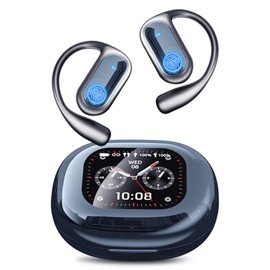 KOSERNT AI Translation Earbuds, Bluetooth 5.4 OWS Headphones with LCD Touch Screen, Real-Time Translator for 144 Languages & Accents, Perfect for Travel, Business & Learning,Sapphire Blue