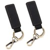 2pcs Leather Key Chain Holders, Double Ring Retro Car Key