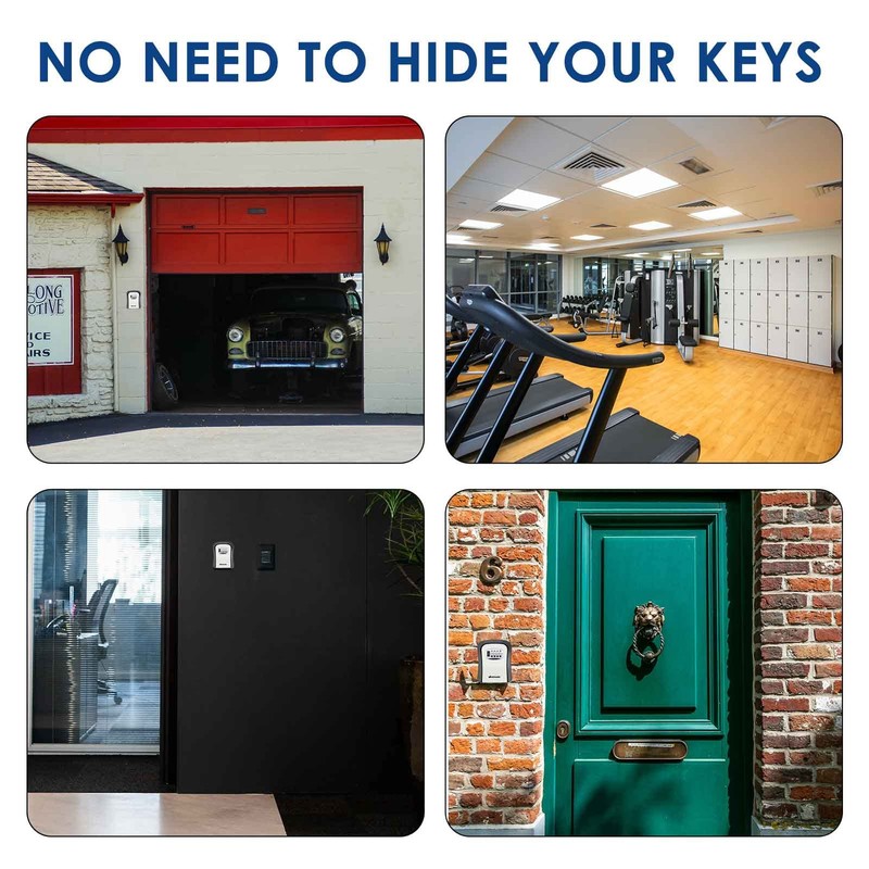 GIVERARE Key Lock Box, 4-Digit Combination Lockbox Aluminum Alloy, Metal