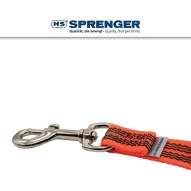 Herm Sprenger - Heavy Duty Rubberized Nylon Reflective Dog Leash 6 Feet – Safety Control No Slip Grip Loop Handle No-Tangle 360 Swivel – Comfort Lead for Small Medium Dogs (Orange)