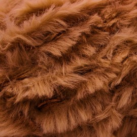 Pretty Jolly 4 Balls Faux Fur Yarn Super Soft Chunky Yarn Fluffy Yarn for Crochet Knitting Eyelash Yarn Polyester Yarn(Caramel)