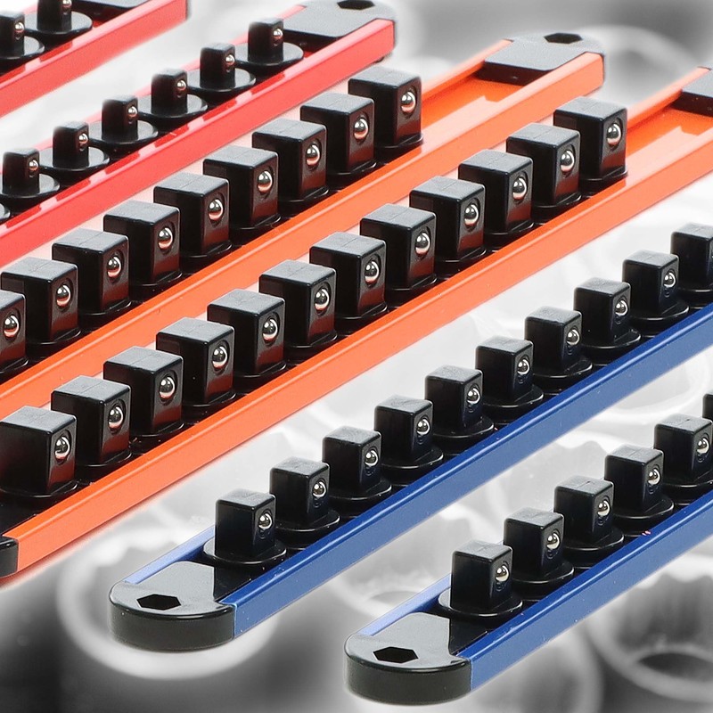 XPOtool Socket Spanner Organiser Pack of 6 360° Rotatable ABS