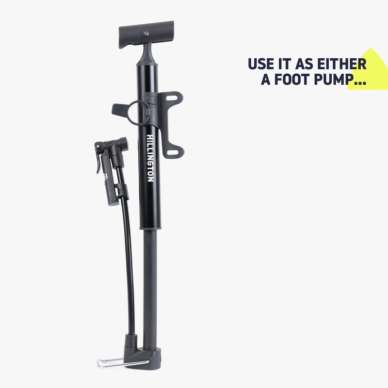 Hillington Hybrid Bike Pump – Hand and Foot Pump with