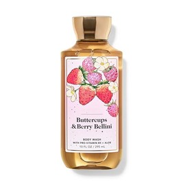 Bath and Body Body Wash with Pro Vitamin B5 + Aloe (10 fl oz / 295 mL, Buttercups & Berry Bellini)