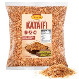 Lightly Toasted Kataifi for of Dubai Chocolate Filling, 17.7oz (500g) Pack of Kataifi Pastry, Ideal for Homemade Kunafa, Arabic Sweets and Creative Recipes, Infused with Rich Dubai Chocolate Ingredients