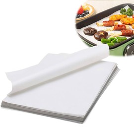Greaseproof Paper Sheets – 50 Pack 20x30cm White Wax Paper for Food Wrapping, Baking, Sandwiches & Cheese – Non-Stick & Heat Resistant Parchment Sheets for Cooking & Crafti