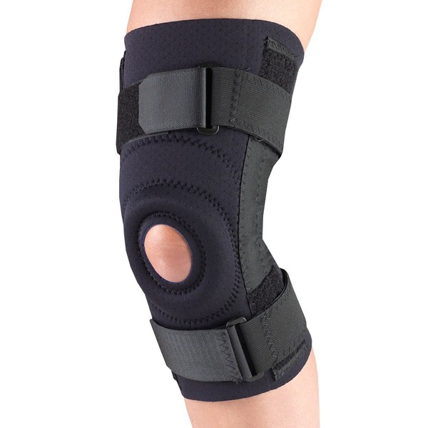 Champion Neoprene Knee Stabilizer with Spiral Stays, Black, Small