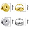 TOAOB 16pcs Earring Backs Threaded Screw Gold Tone and Silver