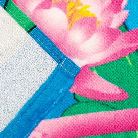 Beachland Flamingo Beach Towel 30 x 60 inch 100% Cotton (1 Towel 30" x 60", Flamingos and Flowers)