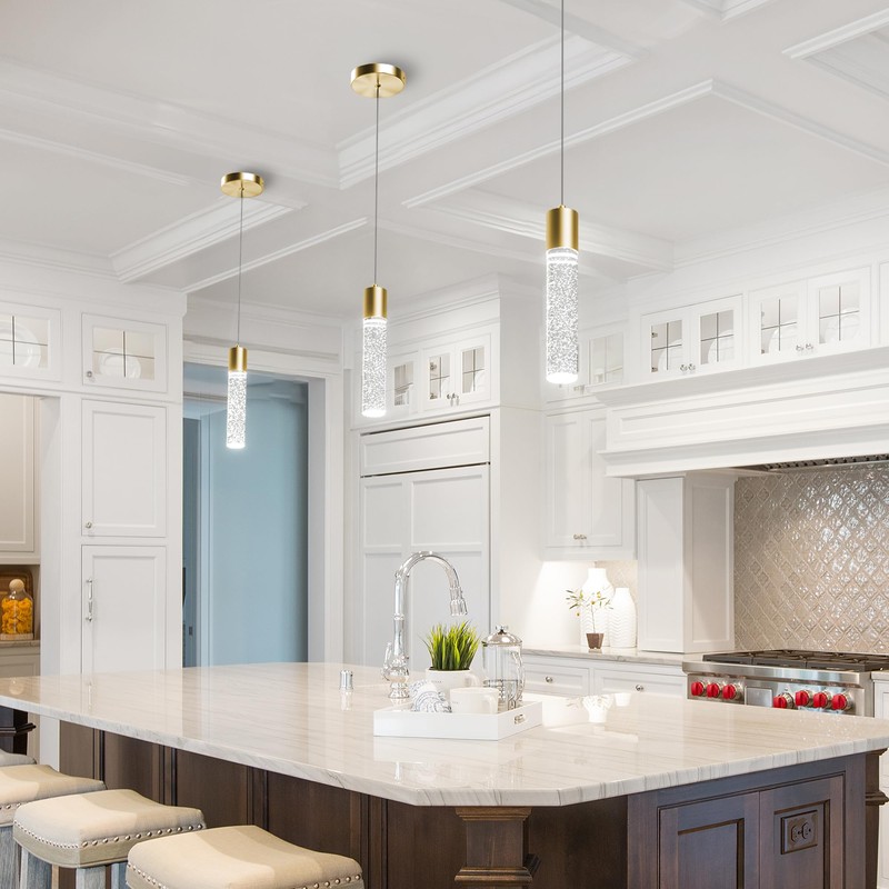 Esfos Pendant Lights Kitchen Island 3 Pack, 6500K Modern Kitchen