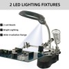 LED Light Helping Hands Soldering Magnifier Station Professional 3.5X 12X