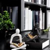 Home Decor Pulp Reading Thinker Statue Aesthetic Sculpture Room Decor