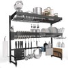 Babosas Over The Sink Dish Drying Rack,3 Tier Adjustable Length