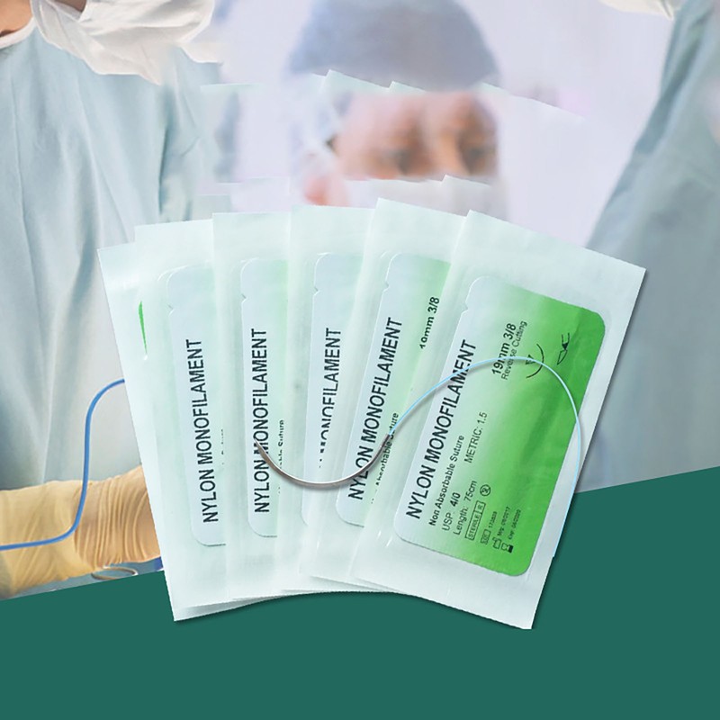 12PCS Suture Thread Individual Package Stainless Steel Nylon Suture Thread