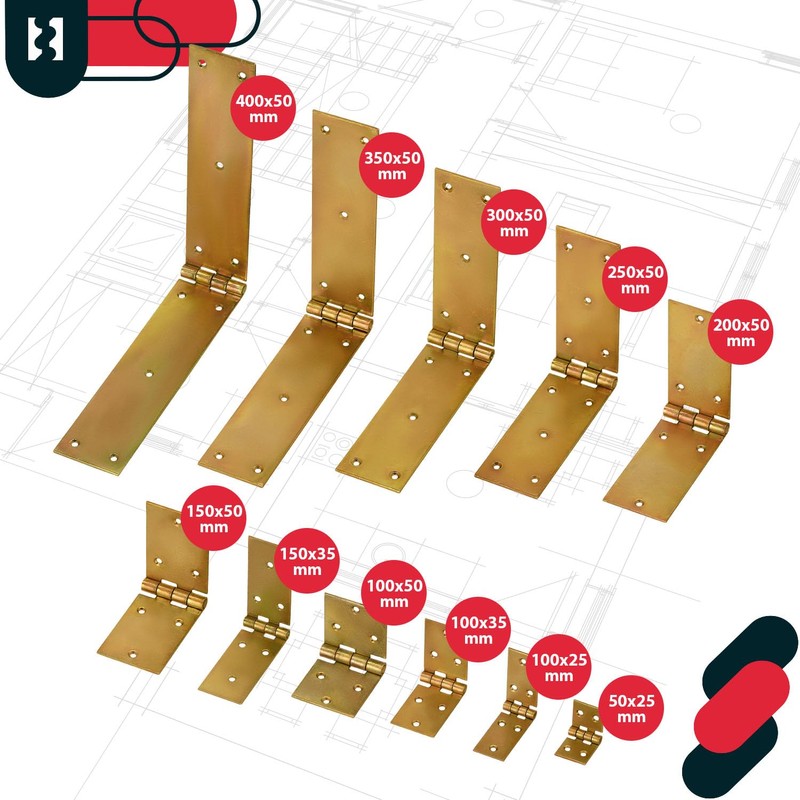 KOTARBAU Box Hinge Pack of 10 Rolled Table Hinges Furniture