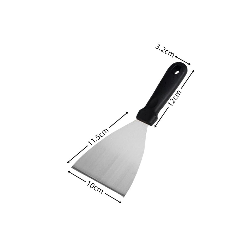 Naisfei 2 Pcs Griddle Scraper, Stainless Steel Triangular Spatula, Food
