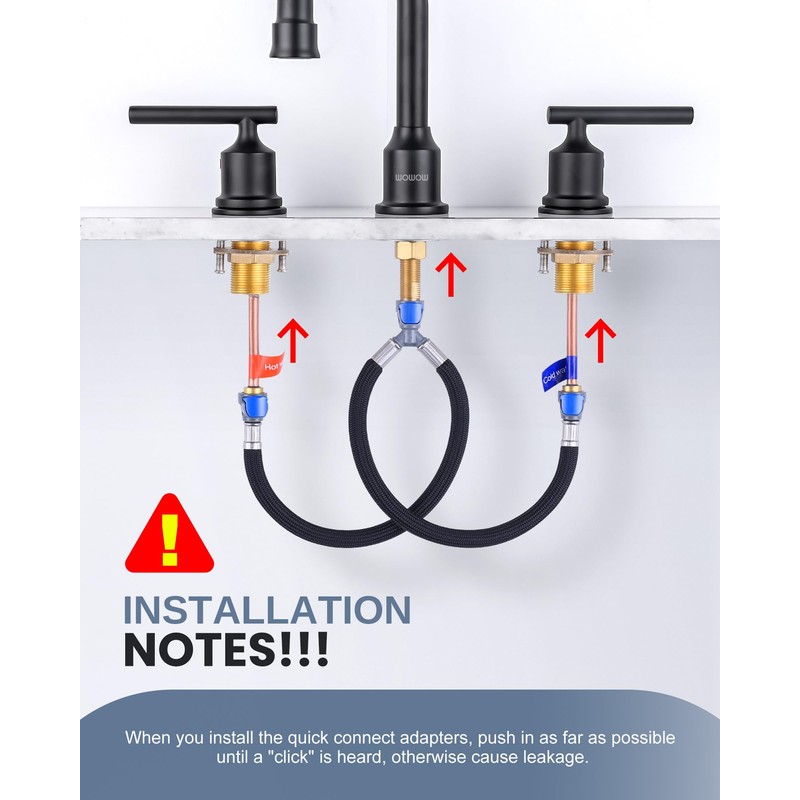 WOWOW Quick Connect Hose Hot and Cold Supply Hoses for