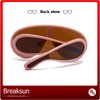 Breaksun Fashion Wave Mask Sunglasses for Women Men Oversized Silver