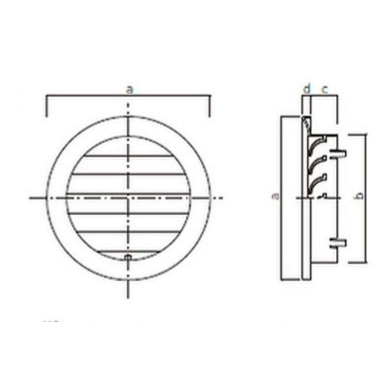 Shinyei Home Create SGM-150 Air Vent Part, Round Garage, Silver