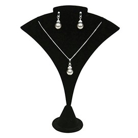 Display and Fixture Store Black Velvet Earring and Necklace Display
