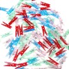 NILLOS Mini Pegs, 100 PCS Colorful Plastic Mini Photo Clips