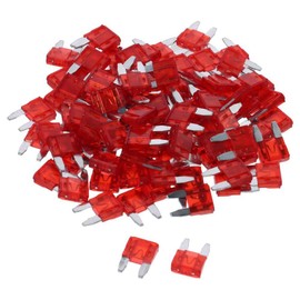 BYOBYO 100Pcs 10A Red Mini Automotive Blade Fuses, Car Fuse Holder,Automotive Replacement Fuses for Cars, Trucks, Buses, Caravans