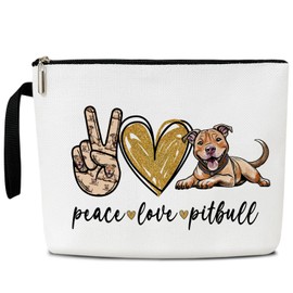 Pit Bull Mom Cosmetic Bag Travel Makeup Bag, Pitbull Gifts Dog Mom Gifts for Dog Lover Pet Owner Women Sister Aunt Colleagues Best Friend, Zipper Travel Organizer Toiletry Pouch Organizer Pouch -20