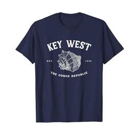 Key West FL Conch Republic Retro Fishing Diving Vintage T-Shirt