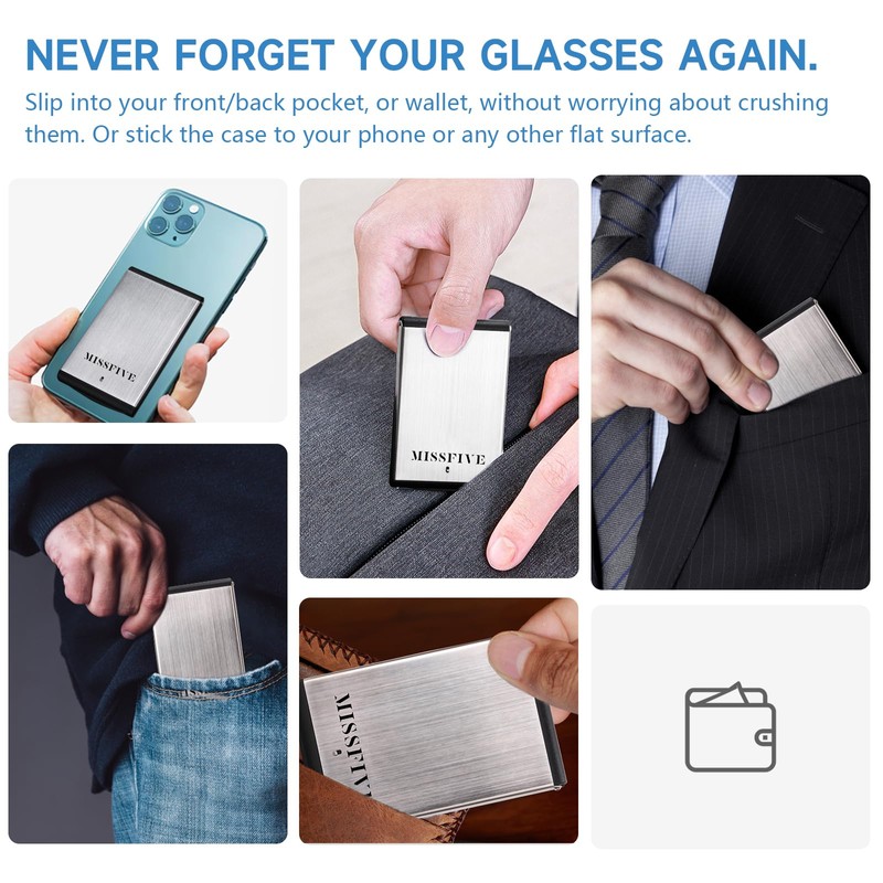 Missfive Premium Folding Reading Glasses,Ultra thin Lightweight Foldable Portable readers