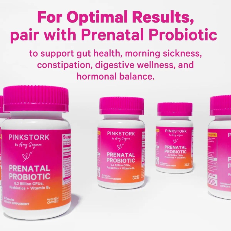 Multivitamínico Pink Stork Total Prenatal con DHA y Folato para