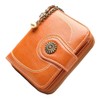 Round Sheep fas11 Mini Wallet, Bifold Ladies, Compact, Leather, Present,
