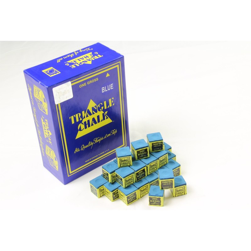 12 Pieces BLUE Triangle Snooker Pool Chalk - Worlds Most