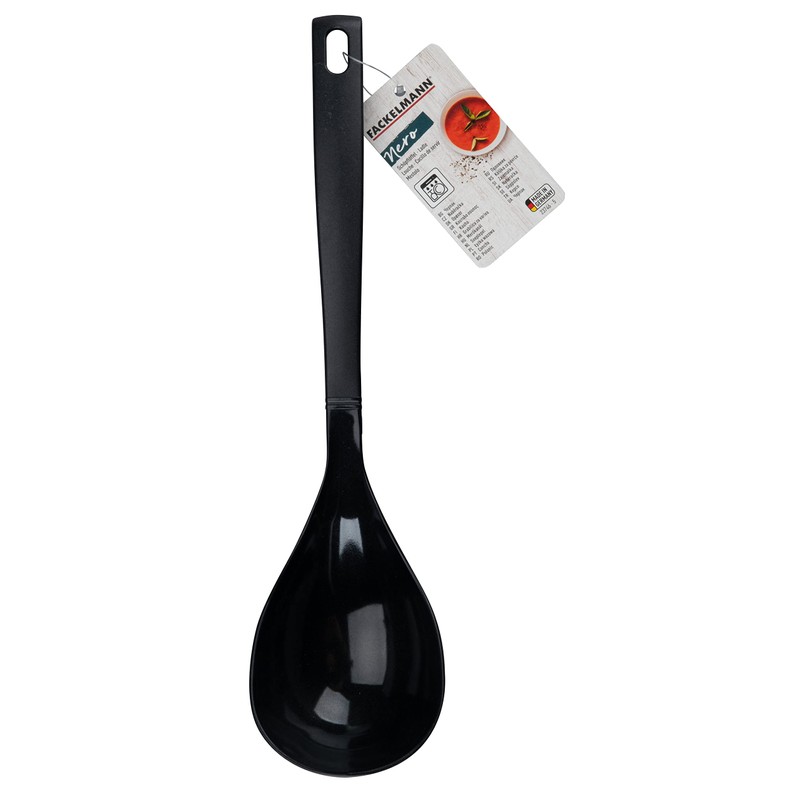 Fackelmann Nero Ladle Plastic Kitchen Utensil Spoon for Coated Pots