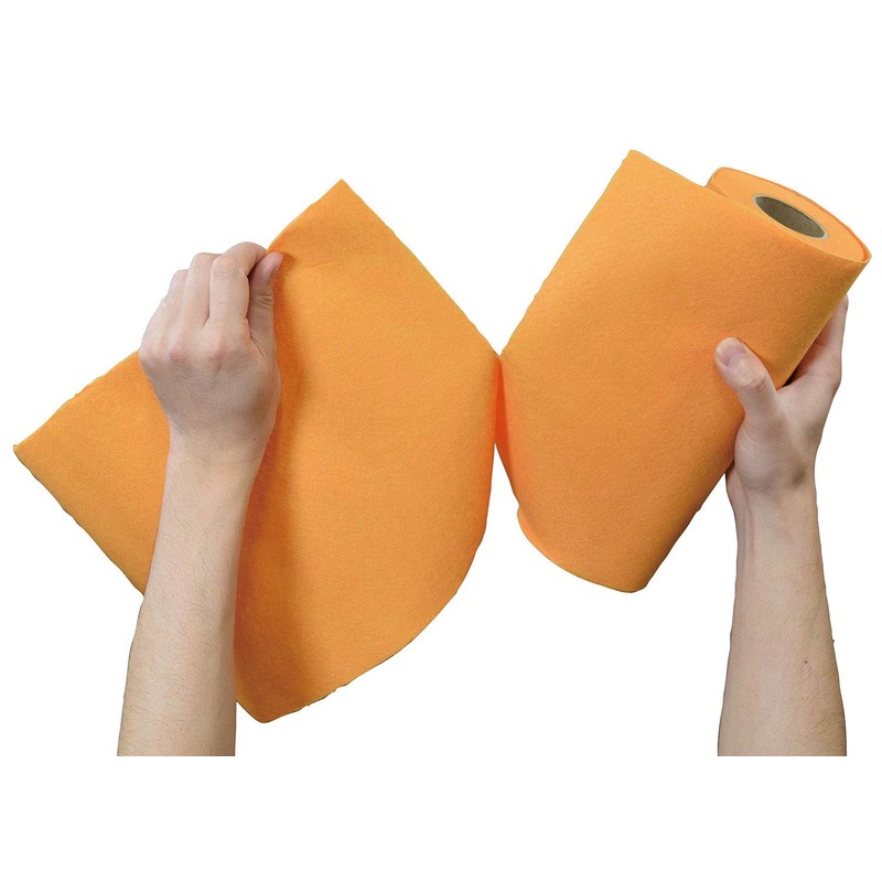 Fine Dish Towel, Kitchen Water Absorption, Paper, Cloth, Orange, Reusable