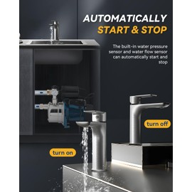 Hanchen 3/4 HP Shallow Well Pump with Pressure Tank, Automatic Booster System, Self-Priming Stainless Steel Jet Pump with Water Flow Switch Water Pressure Switch