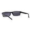 SA106 Mens Narrow Rectangular Plastic Powered Reader Lens Reading Sunglasses