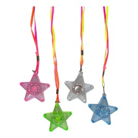 Collar Luminoso LED 25 Pack Dije Estrella SOMBRERO SANTAMARIA Fiesta Neon