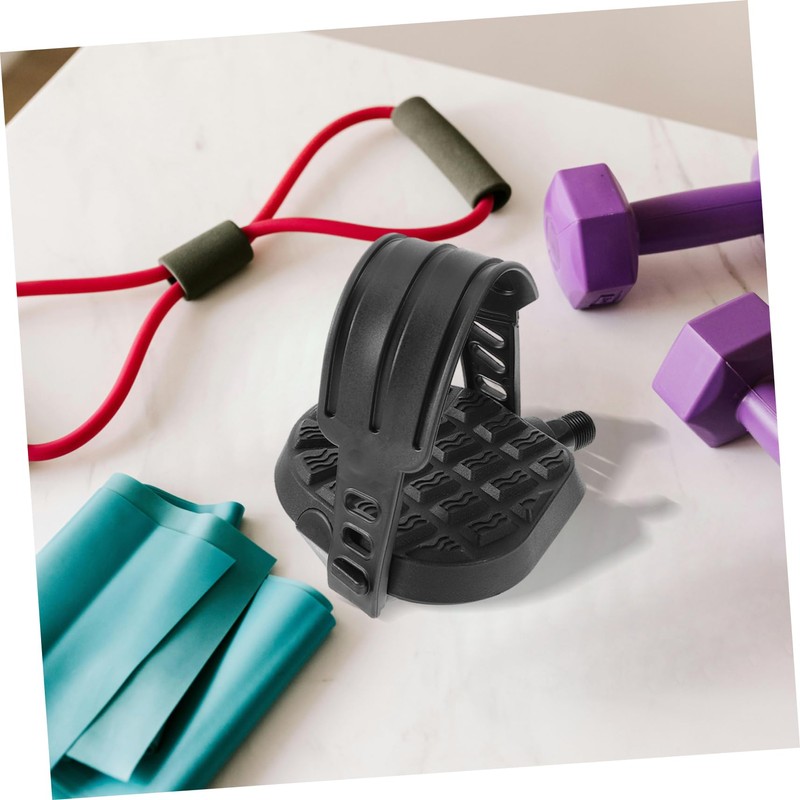 Sosoport 2pcs Bike Pedals with Straps for Exercise Bike Replacement