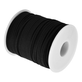 1 Roll 45 m x 3 mm Leather Bands Leather Cord Chain Faux Suede Cord Leather Strap Flat Leather Cord Strips Art Suede Cord Rope for Jewellery Making Craft Bracelet Gift Packaging (D)