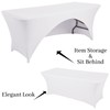 Fhberni Spandex Table Cover 4 ft. Fitted Polyester Tablecloth Stretch